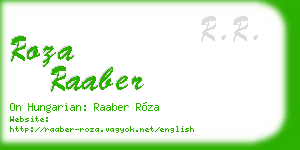 roza raaber business card